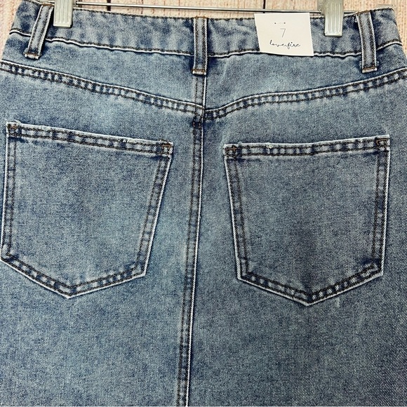 Love fire  Maxi Denim slit  Skirt size juniors 7 - Picture 8 of 10
